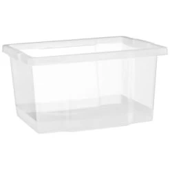 B&M Clear Storage Boxes With Lids 3pk 20L -Home Decor Shop 384092 20l lidded box 3pk 2