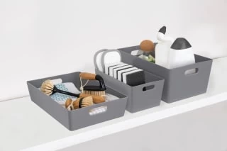 Soho Storage Tray 6 X 25.5 X 17cm - Grey 3 Soho Storage Tray 6 X 25.5 X 17cm - Grey - Image 3
