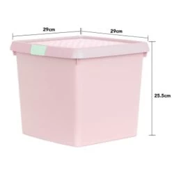B&M Waffle Clip Box Storage Cube 14L - Dusty Pink -Home Decor Shop 384965 dusky pink 14l waffle clip box cube 2