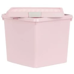 B&M Waffle Clip Box Storage Cube 14L - Dusty Pink -Home Decor Shop 384965 dusky pink 14l waffle clip box cube 3