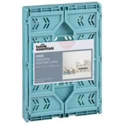 Midi Stacking Fold Flat Crate 30.6 X 20.5 X 12.6cm - Teal 7 Midi Stacking Fold Flat Crate 30.6 X 20.5 X 12.6cm - Teal -Home Decor Shop 384975 home essentials midi stacking fold flat crate soft teal