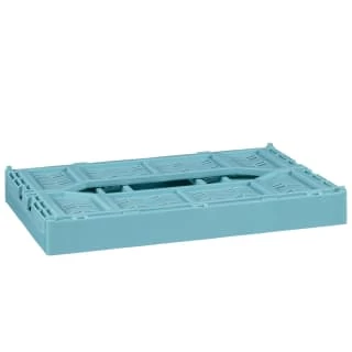 Midi Stacking Fold Flat Crate 30.6 X 20.5 X 12.6cm - Teal 2 Midi Stacking Fold Flat Crate 30.6 X 20.5 X 12.6cm - Teal - Image 2