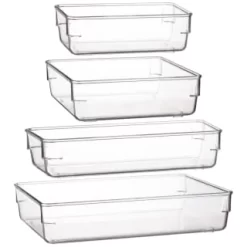 Clear Organiser Plastic Tray - Large -Home Decor Shop 384976 384977 384978 384984 clear organiser tray group 2