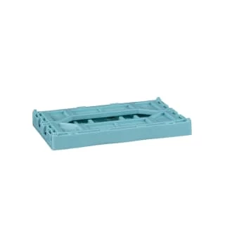 Mini Stacking Fold Flat Crate 22.2 X 15 X 8.7cm - Teal 2 Mini Stacking Fold Flat Crate 22.2 X 15 X 8.7cm - Teal - Image 2