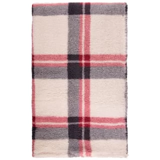 Simply Everyday Check Sherpa Throw - Red 2 Simply Everyday Check Sherpa Throw - Red - Image 2