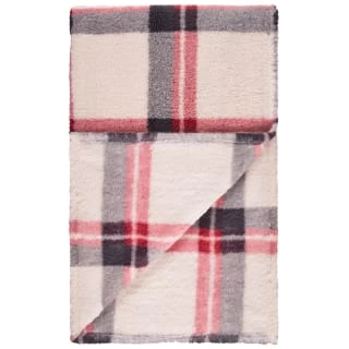 Simply Everyday Check Sherpa Throw - Red 3 Simply Everyday Check Sherpa Throw - Red - Image 3