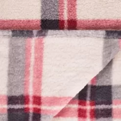 Simply Everyday Check Sherpa Throw - Red 7 Simply Everyday Check Sherpa Throw - Red -Home Decor Shop 388703 red check sherpa throw 4