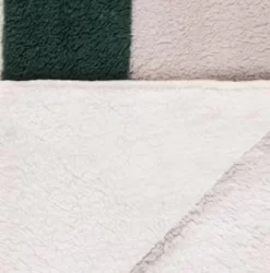 B&M Highland Green Check Sherpa Doublesided Throw -Home Decor Shop 388770 highland green check sherpa throw 4