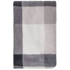 B&M Highland Mono Check Sherpa Doublesided Throw -Home Decor Shop 388811 highland check sherpa throw 4