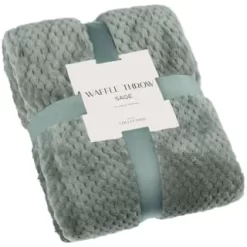 B&M Waffle Throw - Sage