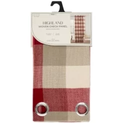 B&M Highland Woven Check Panel 54 X 86" - Red
