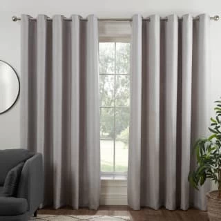 B&M Colorado Hopsack Fully Lined Silver Eyelet Curtains 66 X 72" 1 B&M Colorado Hopsack Fully Lined Silver Eyelet Curtains 66 X 72"