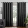 B&M Colorado Hopsack Fully Lined Charcoal Eyelet Curtains 90 X 90"