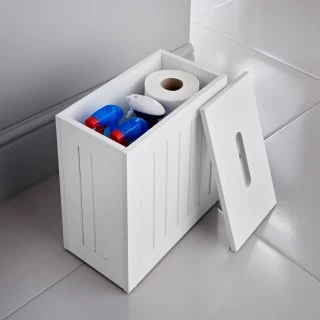 Maine Bathroom Storage Unit - White 1 Maine Bathroom Storage Unit - White