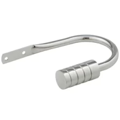 B&M Small Silver Barrel Curtain Hold Backs 2pk