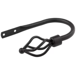 B&M Small Black Twist Curtain Hold Backs 2pk