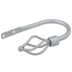 B&M Small Silver Twist Curtain Hold Backs 2pk