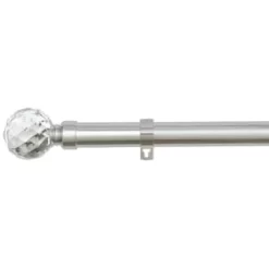 B&M Shiny Nickle Gem Curtain Pole 70 - 120cm