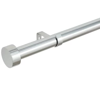 B&M Shiny Nickle Stud End Curtain Pole 70 - 120cm 1 B&M Shiny Nickle Stud End Curtain Pole 70 - 120cm