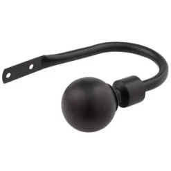 B&M Matt Black Orb Curtain Hold Backs 2pk
