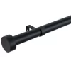 B&M Black Stud End Curtain Pole 70 - 120cm