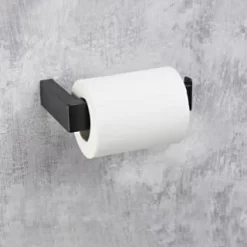 B&M Black Fitted Toilet Roll Holder