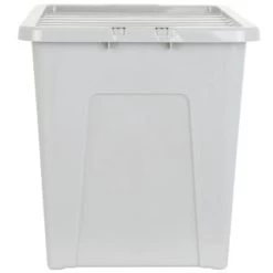 B&M Storage Box With Lid 80L - Grey -Home Decor Shop 391381 grey 80l storage box and lid 2