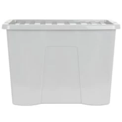 B&M Storage Box With Lid 80L - Grey -Home Decor Shop 391381 grey 80l storage box and lid
