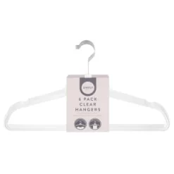 B&M Adult Clear Plastic Hanger 6pk