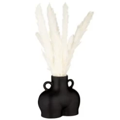 B&M Cream Pampas In Bum Vase