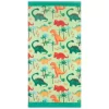 B&M Children's Beach Towel - Green Dinosaur
