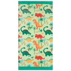B&M Children's Beach Towel - Green Dinosaur