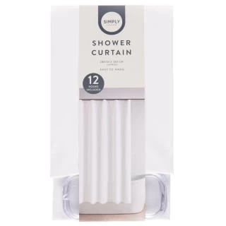 Simply Everyday Shower Curtain - White 2 Simply Everyday Shower Curtain - White - Image 2