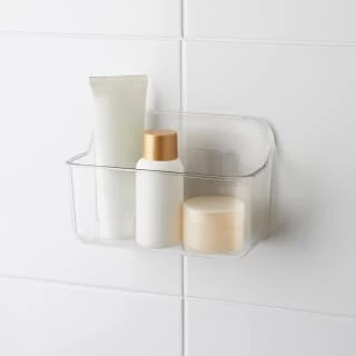 B&M Clear Mount Bathroom Caddy 1 B&M Clear Mount Bathroom Caddy