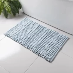 Retreat Knitted Bath Mat 50 X 80cm - Light Blue