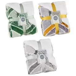 B&M Simply Geo Waffle Throw - Ochre -Home Decor Shop 394916 394917 394920 simply geo waffle throw group 1