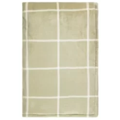 Winston Sage Check Sherpa Throw -Home Decor Shop 394950 winston sage check sherpa throw 2