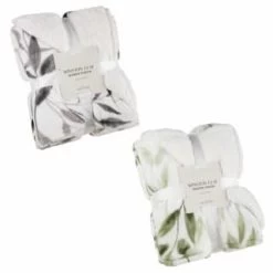 Winston Green Leaf Sherpa Throw -Home Decor Shop 394976 394948 winston leaf sherpa throw group