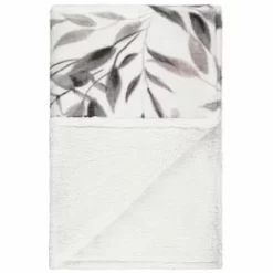 Winston Mono Leaf Sherpa Throw -Home Decor Shop 394976 winston leaf sherpa throw mono 3