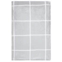 Winston Grey Check Sherpa Throw -Home Decor Shop 394978 winston grey check sherpa throw 3