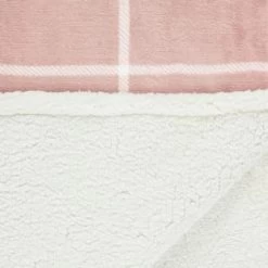 Winston Blush Sherpa Check Throw -Home Decor Shop 394980 winston check throw blush 2