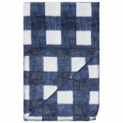 Simply Navy & Gingham Polar Fleece Throw 2pk -Home Decor Shop 395029 simply super soft throws 2pk navy gingham 3