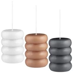 B&M Ribbed Pillar Candle - Brown -Home Decor Shop 395415 shaped pillar candle