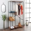 Tromso Garment Rail With Side Shelving