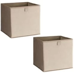 Lokken Velvet Storage Cubes 2pk - Mushroom -Home Decor Shop 395837 2pk velvet lokken storage cubes mushroom 3