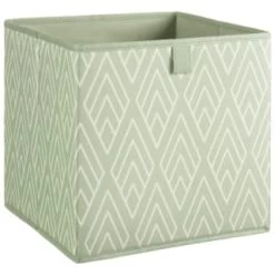 Home Decor Shop 24 Lokken Printed Storage Cubes 2pk - Sage Diamond