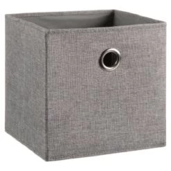 Home Decor Shop 34 Lokken Linen Storage Cubes 2pk - Grey