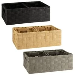 B&M Caen Set Of 3 Paper Rope Baskets - Black -Home Decor Shop 395883 395868 395869 caen set of 3 paper rope baskets group