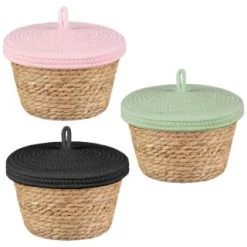 B&M Kendall Basket With Lid - Pink 5 B&M Kendall Basket With Lid - Pink -Home Decor Shop 395974 395975 395976 kendall basket with lid group