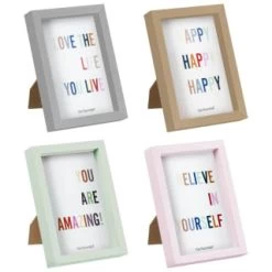 B&M Colourblock Frame 4 X 6" - Silver -Home Decor Shop 396247 396248 396249 396250 basic colourblock frame 4x6 group